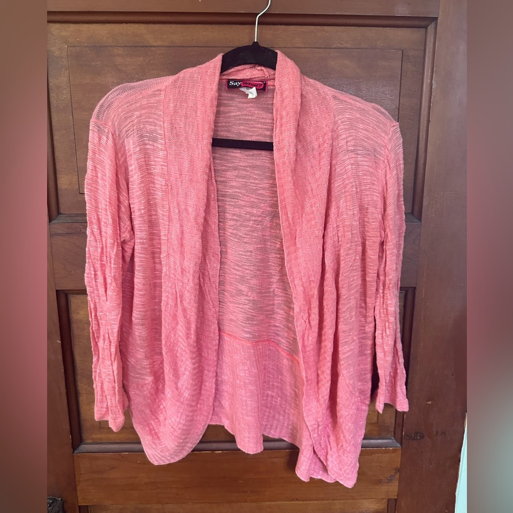 Pink cardigan
